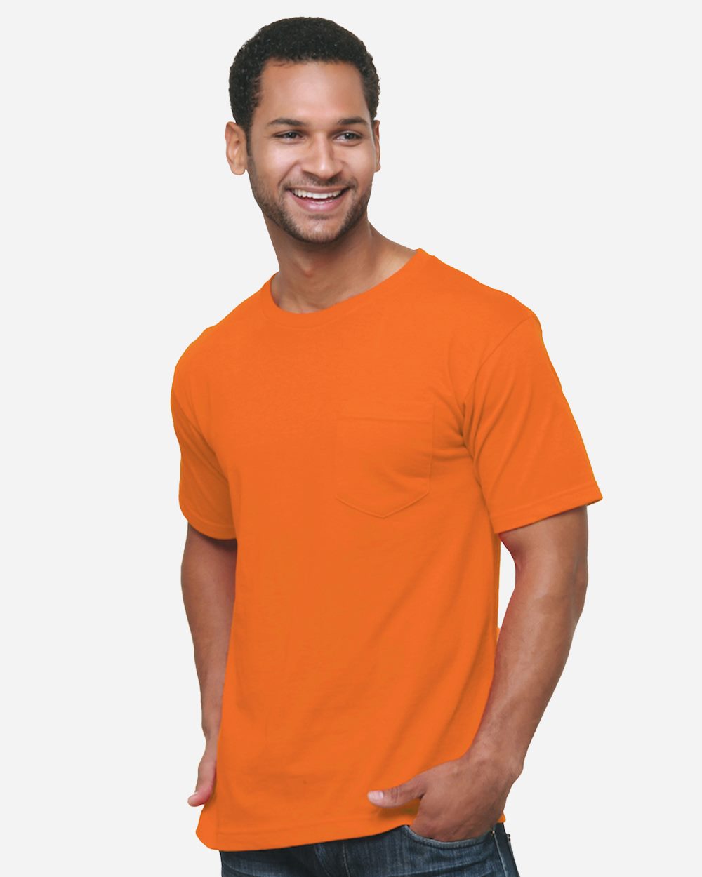 Bayside 5070 Unisex USA-Made Midweight Pocket T-Shirt