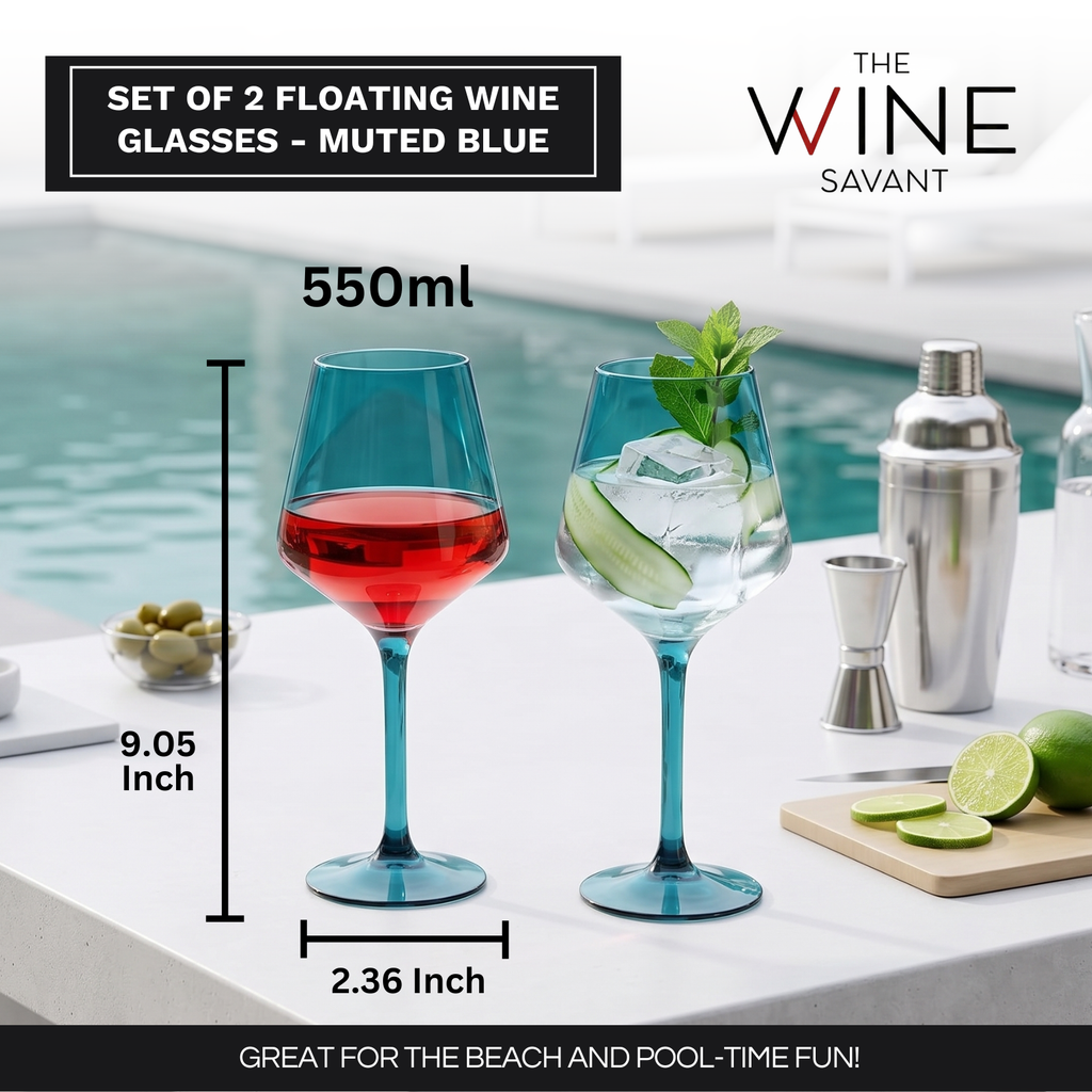 Floating Wine Glasses For Pool Set Of 2 15 Oz Shatterproof Poolside Wine Glasses Tritan Plastic Reus
