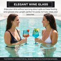 Floating Wine Glasses For Pool Set Of 2 15 Oz Shatterproof Poolside Wine Glasses Tritan Plastic Reus
