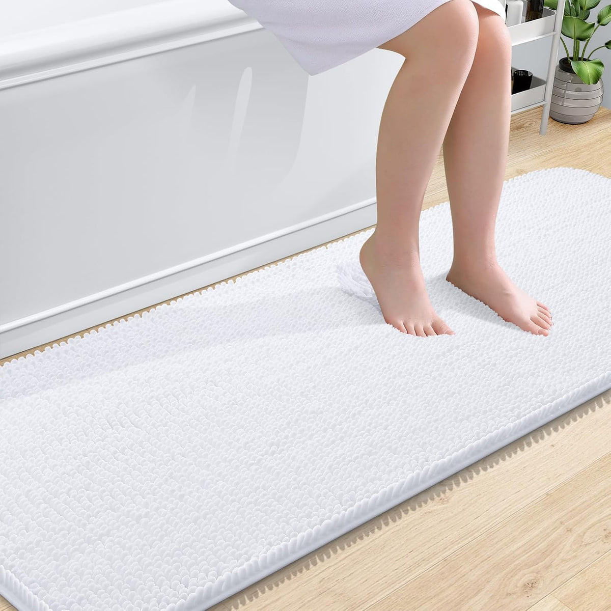 OLANLY Bathroom Rugs 30x20, Extra Soft Absorbent Chenille Bath Rugs
