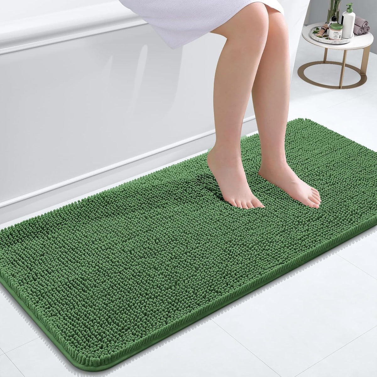 OLANLY Bathroom Rugs 30x20, Extra Soft Absorbent Chenille Bath Rugs