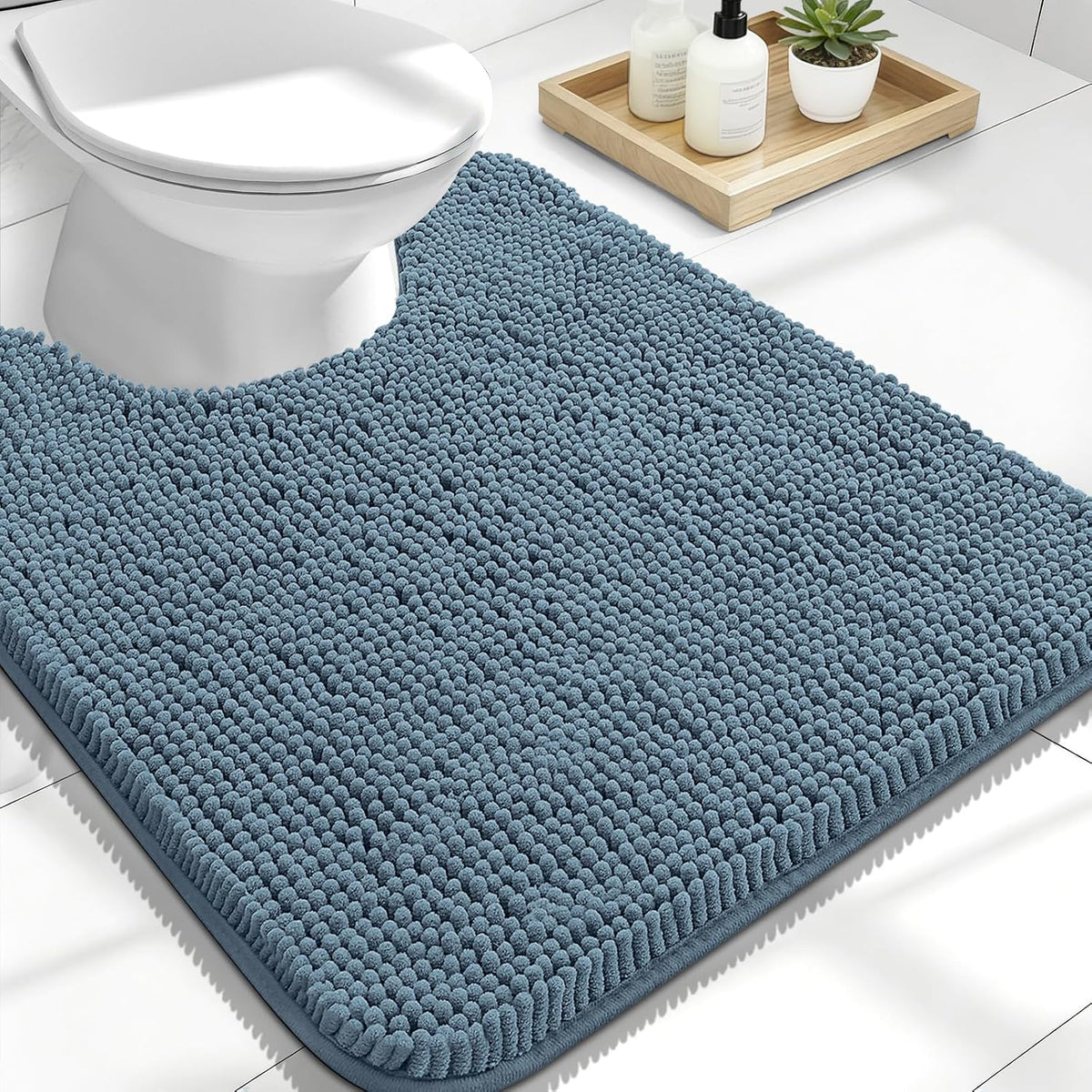 OLANLY Bathroom Rugs 30x20, Extra Soft Absorbent Chenille Bath Rugs