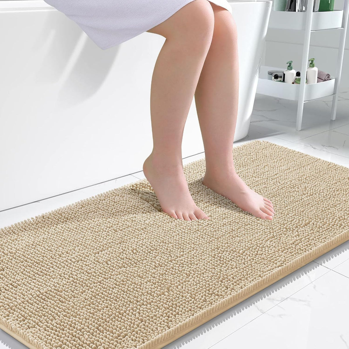 OLANLY Bathroom Rugs 30x20, Extra Soft Absorbent Chenille Bath Rugs