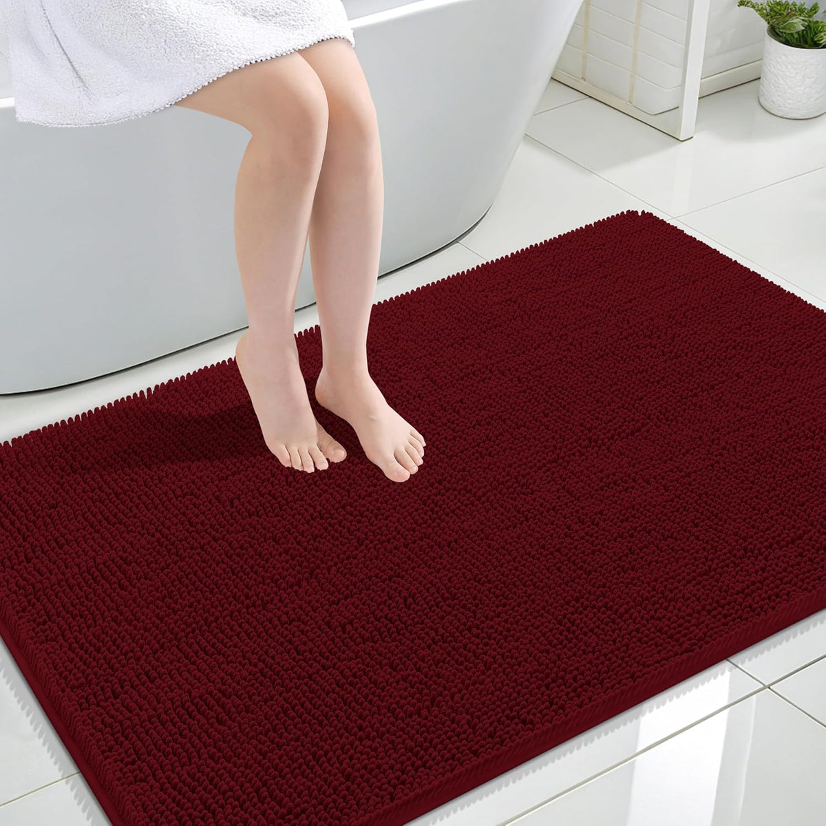 OLANLY Bathroom Rugs 30x20, Extra Soft Absorbent Chenille Bath Rugs