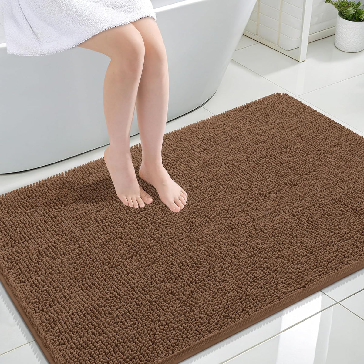 OLANLY Bathroom Rugs 30x20, Extra Soft Absorbent Chenille Bath Rugs