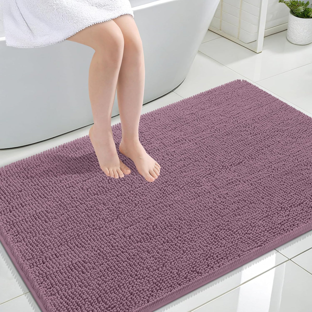 OLANLY Bathroom Rugs 30x20, Extra Soft Absorbent Chenille Bath Rugs