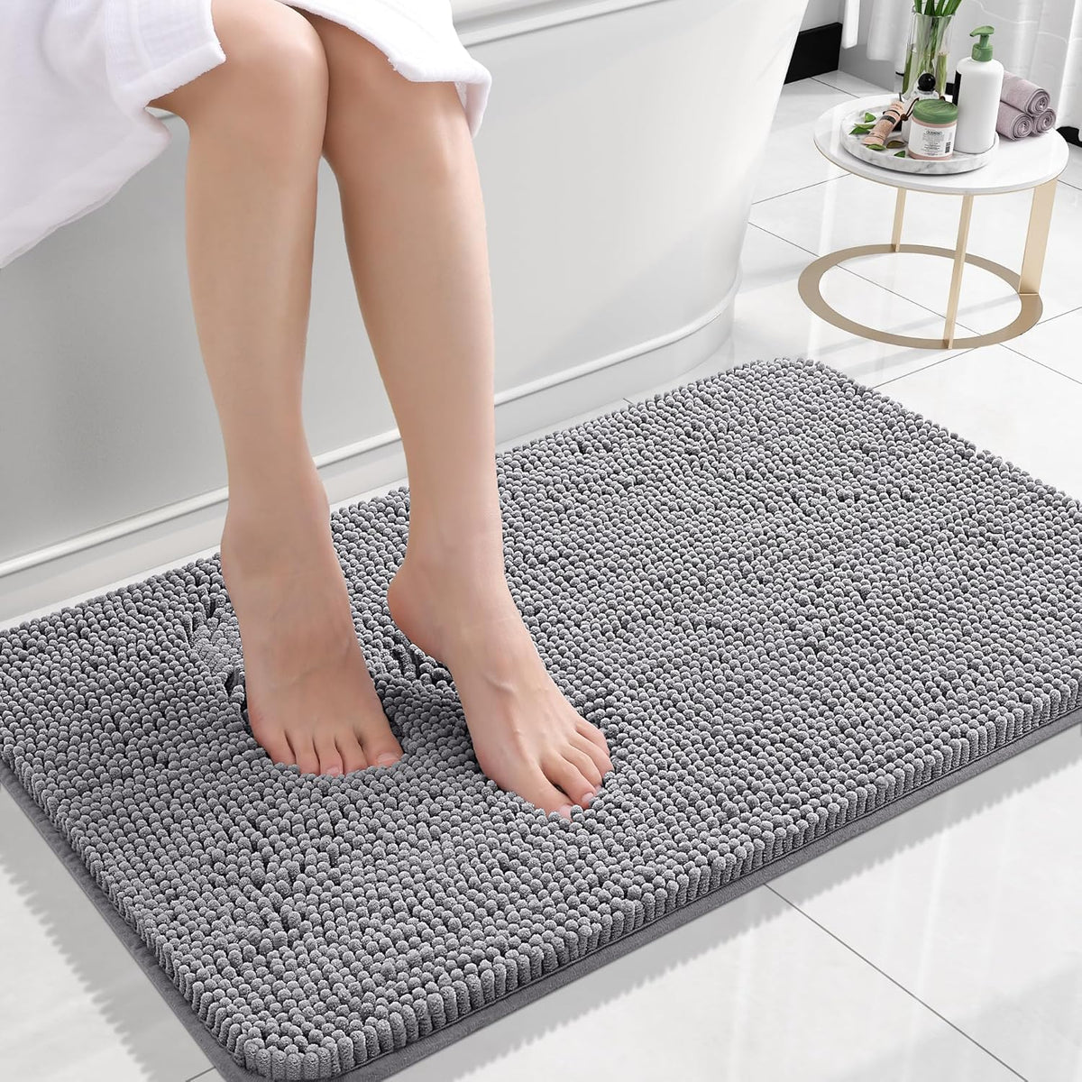 OLANLY Bathroom Rugs 30x20, Extra Soft Absorbent Chenille Bath Rugs