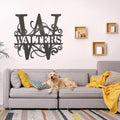 Split Letter Monogram - Metal Sign