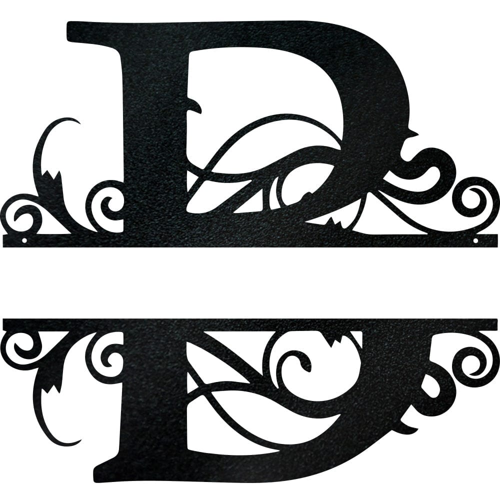 Split Letter Monogram - Metal Sign